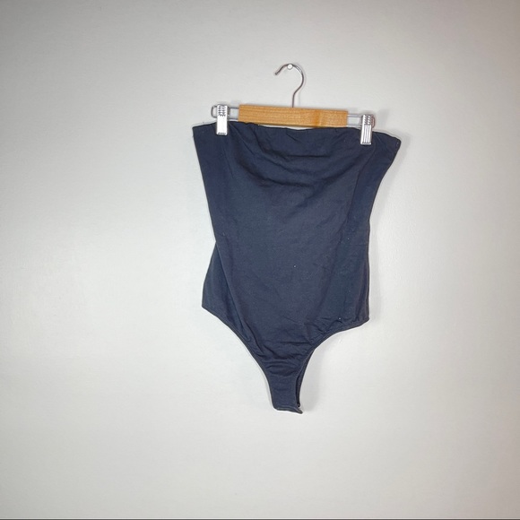 Active Basic Bodysuit Sz Large Black Womens Strapless Top - Picture 3 of 5